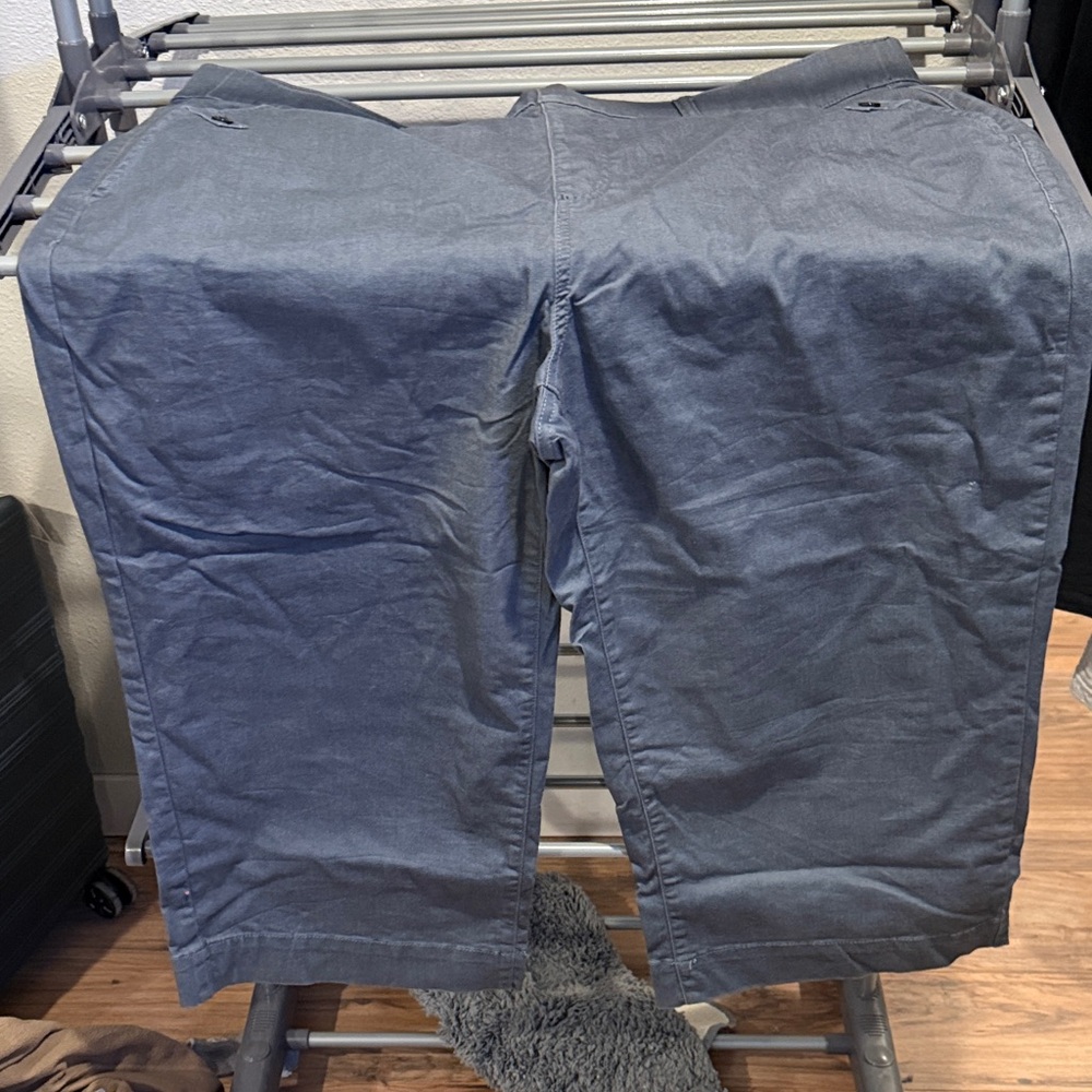 Women’s slate blue Cropped Wide Leg Pants